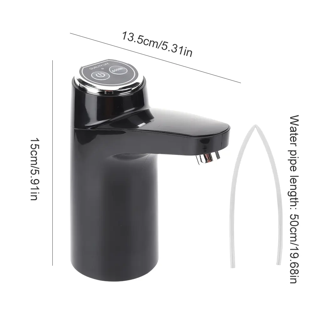 Electric Water Pump USB Rechargeable Portable Water Dispenser One Key Switch Auto Water Pump for Outdoor Camping