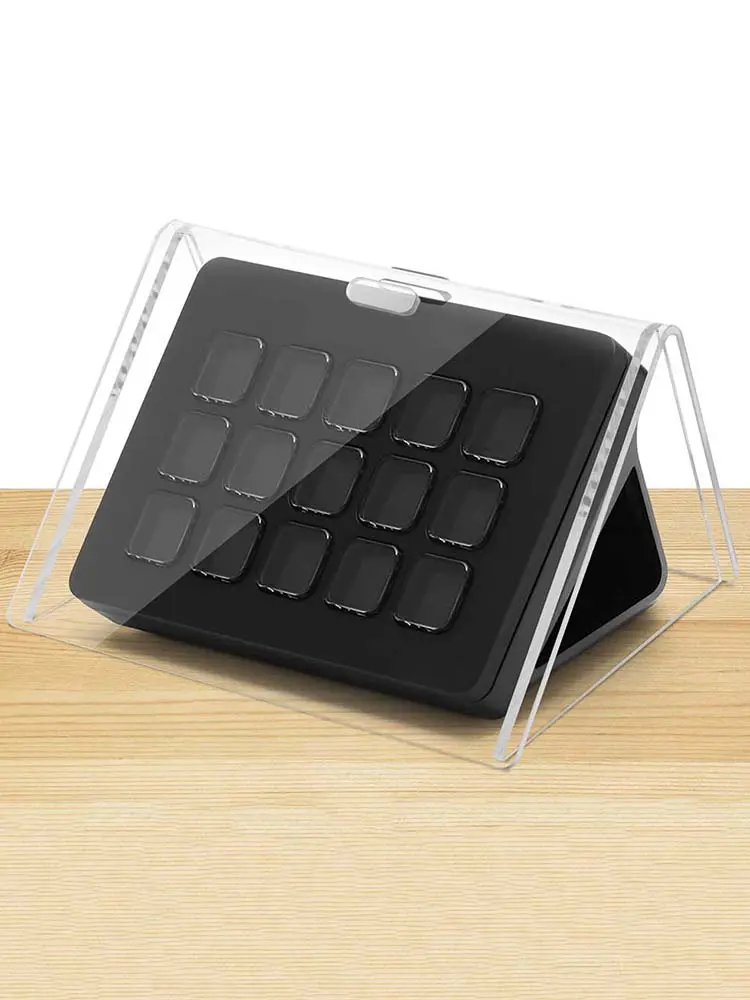 For Stream Deck MK.2 Transparent Dust Protect Case Wear Resist Desktop Protective Case Functional Live Studio Console Controller