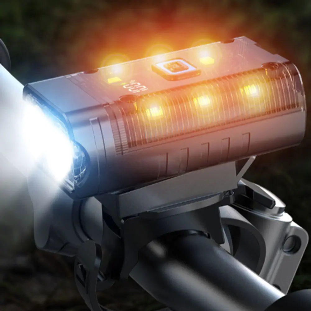 LED Bicycle Front Light Bike Light IPX4 Waterproof Bicycle Headlight Rechargeable 360 Degree Rotating for Night Riding
