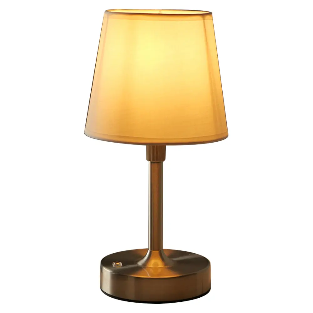 Cordless LED Metal Table Lamp USB Rechargeable 2200K Warm Light Pleated Decorative Atmosphere Light Portable Cordless Table Lamp