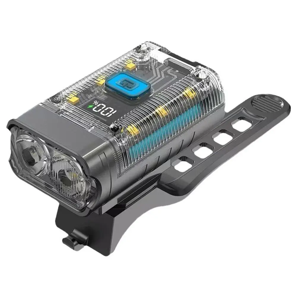 LED Bicycle Front Light Bike Light IPX4 Waterproof Bicycle Headlight Rechargeable 360 Degree Rotating for Night Riding