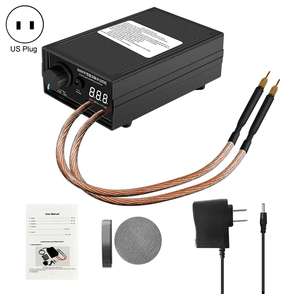 Portable Electric Welding Machine 8000W Pulse Spot Welding Equipment Digital Display for 18650 Battery and Welding Nickel Strip