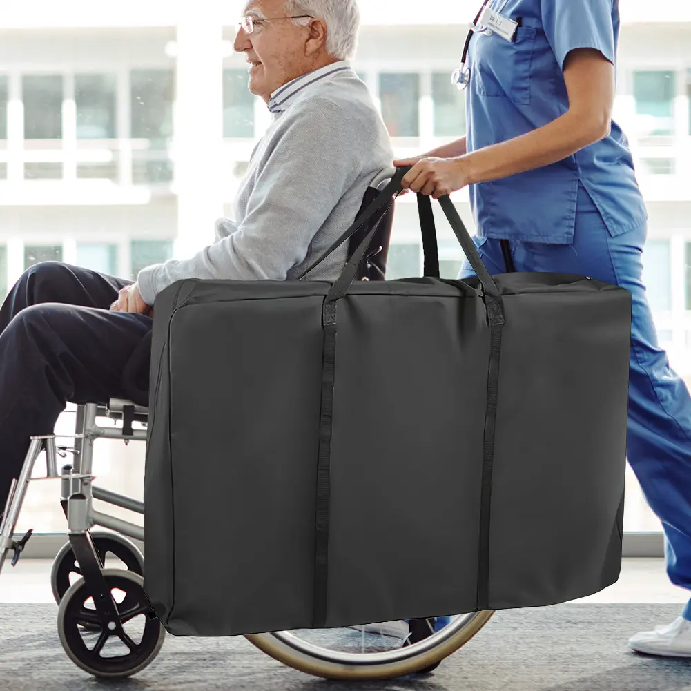 Foldable Wheelchair Bag Reusable Oxford Cloth Storage Bag Large Capacity Wheelchair Protective Cover for Folding Furniture