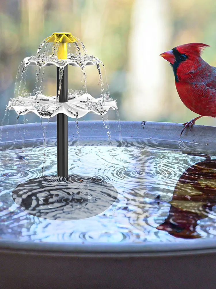 3-Tier Solar Bird Bath Fountain with Solar Panel Decorative Fountain Water Fountain and Birdbath for Yard Patio Deck Decoration