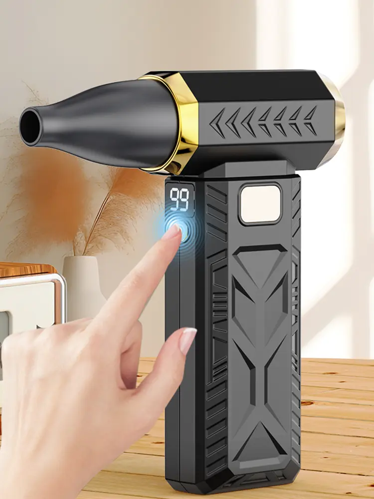 Mini Turbo Jet Fan Adjustable Wind Speed Electric Air Duster Rechargeable Air Blower for Home and Car