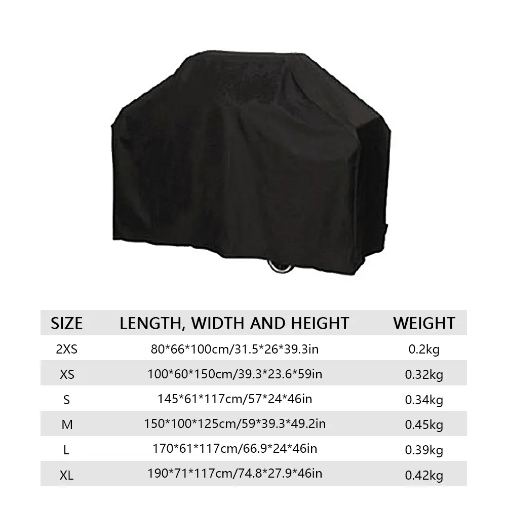 Outdoor Barbecue Cover Waterproof BBQ Oven Cover Anti-Dust Weather Resistant Square Rain Protective