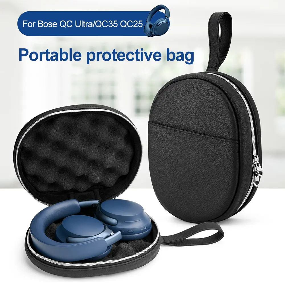For Bose QC Ultra/QC35 QC25 Earphone Storage Bag Shockproof Headphone Carrying Box Anti-Scratch Protective Case Gift for Friend