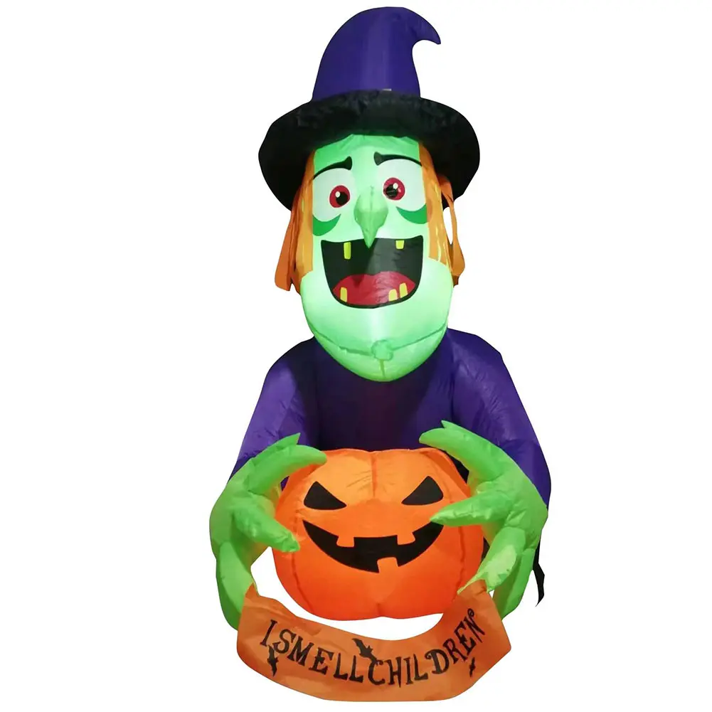 Halloween Inflatables Witch Decorations Outdoor Scary Witch Broke Out From Window Climbing Window Witch Model Halloween Decor