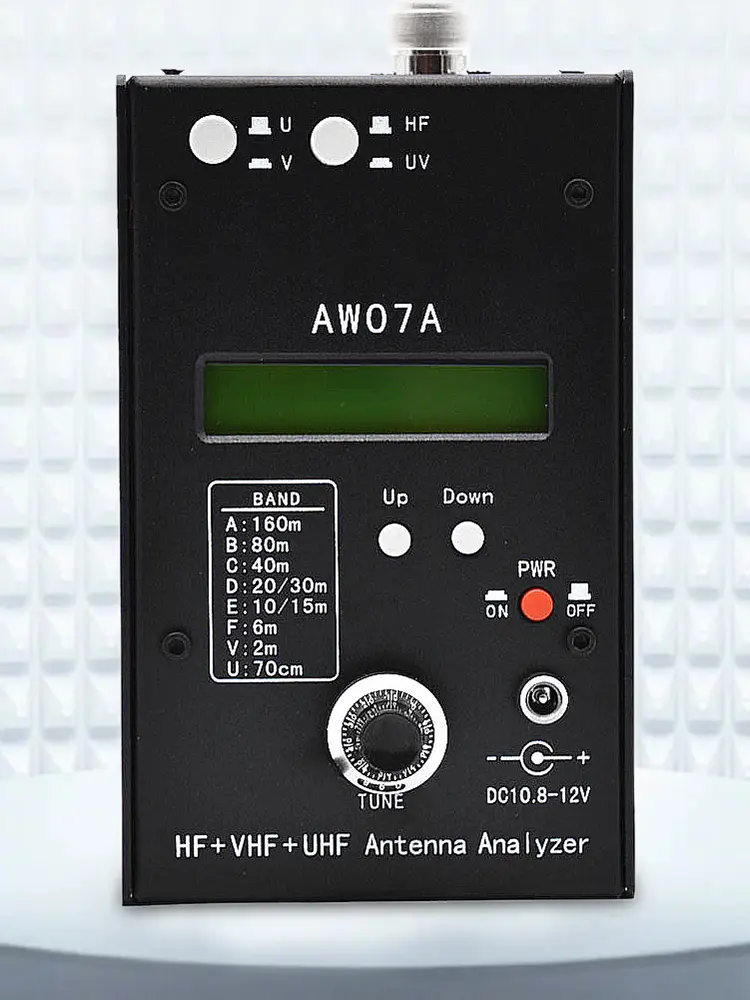 HF/VHF/UHF AW07A 1.5-470MHZ 160M Multiband Antenna Analyzer SWR Antenna Meter Tester RF Impedance Antenna Analyzer for Ham Radio