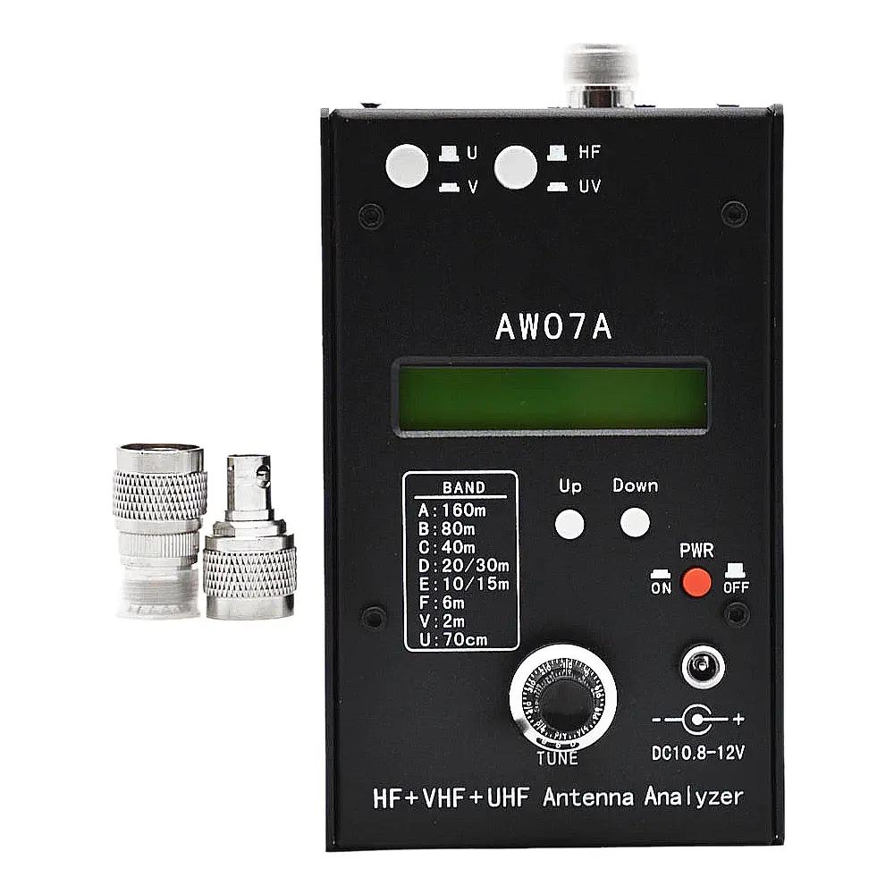 HF/VHF/UHF AW07A 1.5-470MHZ 160M Multiband Antenna Analyzer SWR Antenna Meter Tester RF Impedance Antenna Analyzer for Ham Radio