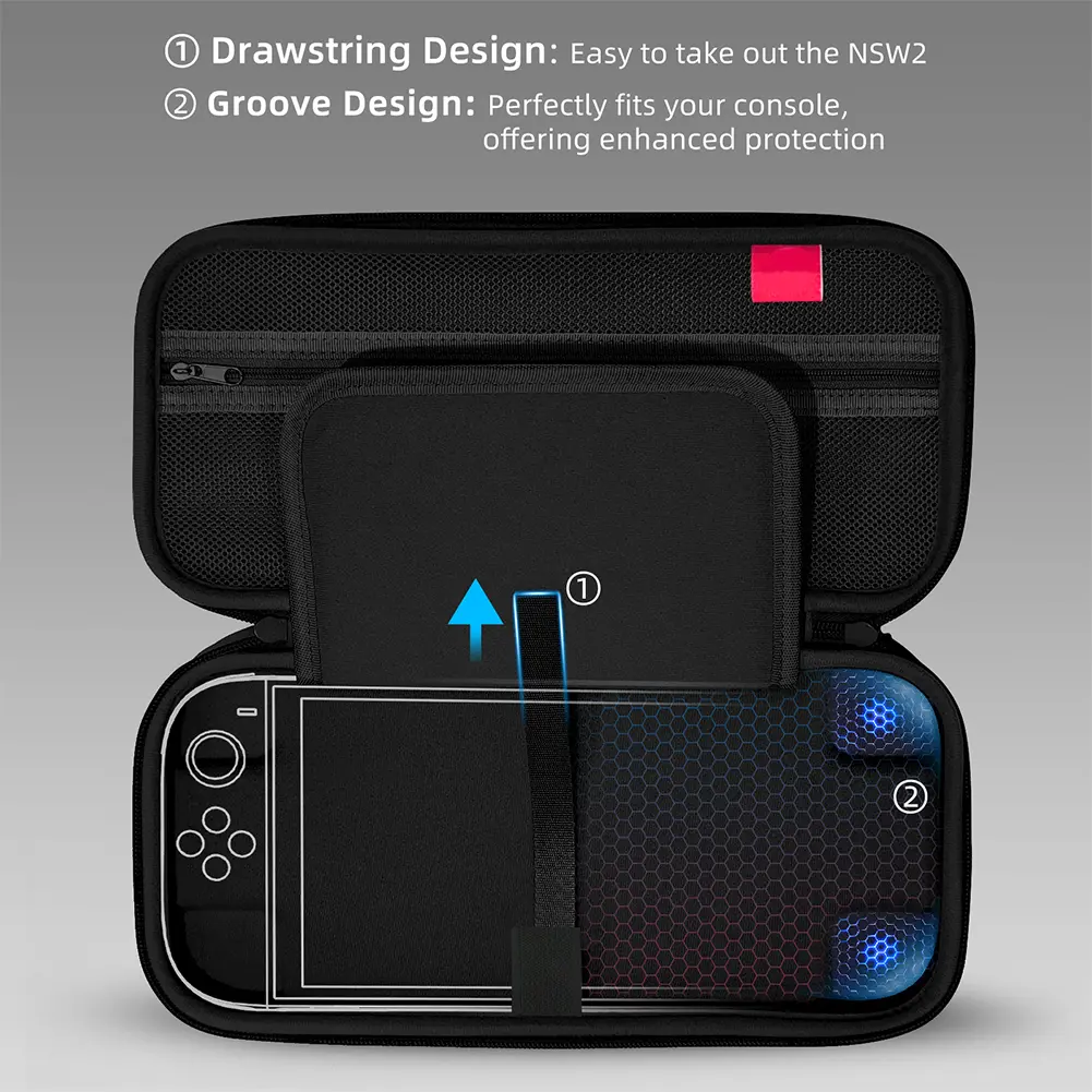 Protective Case Shockproof Portable Carry Case Hard Shell Pouch for Switch 2 Console & Accessories