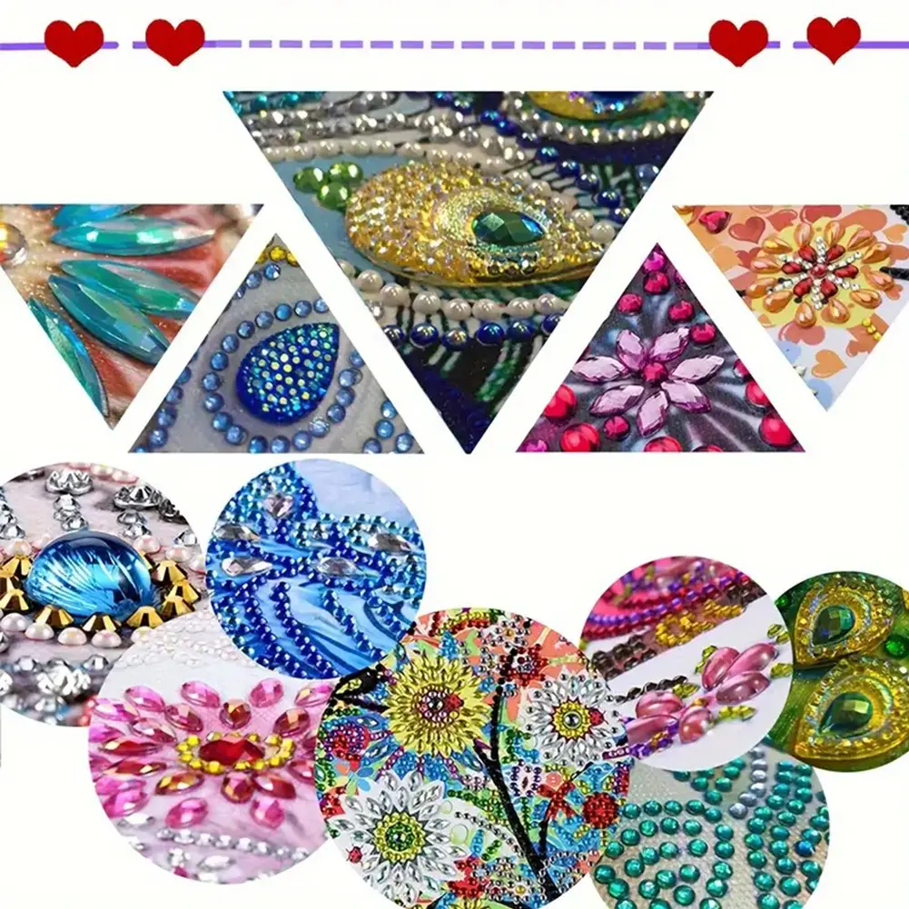 5D/DIY Calendar Shiny Rhinestones Decor Calendar Multi-Purpose Crystal Painting Desk Calendars Kit for Wedding Birthday Holiday