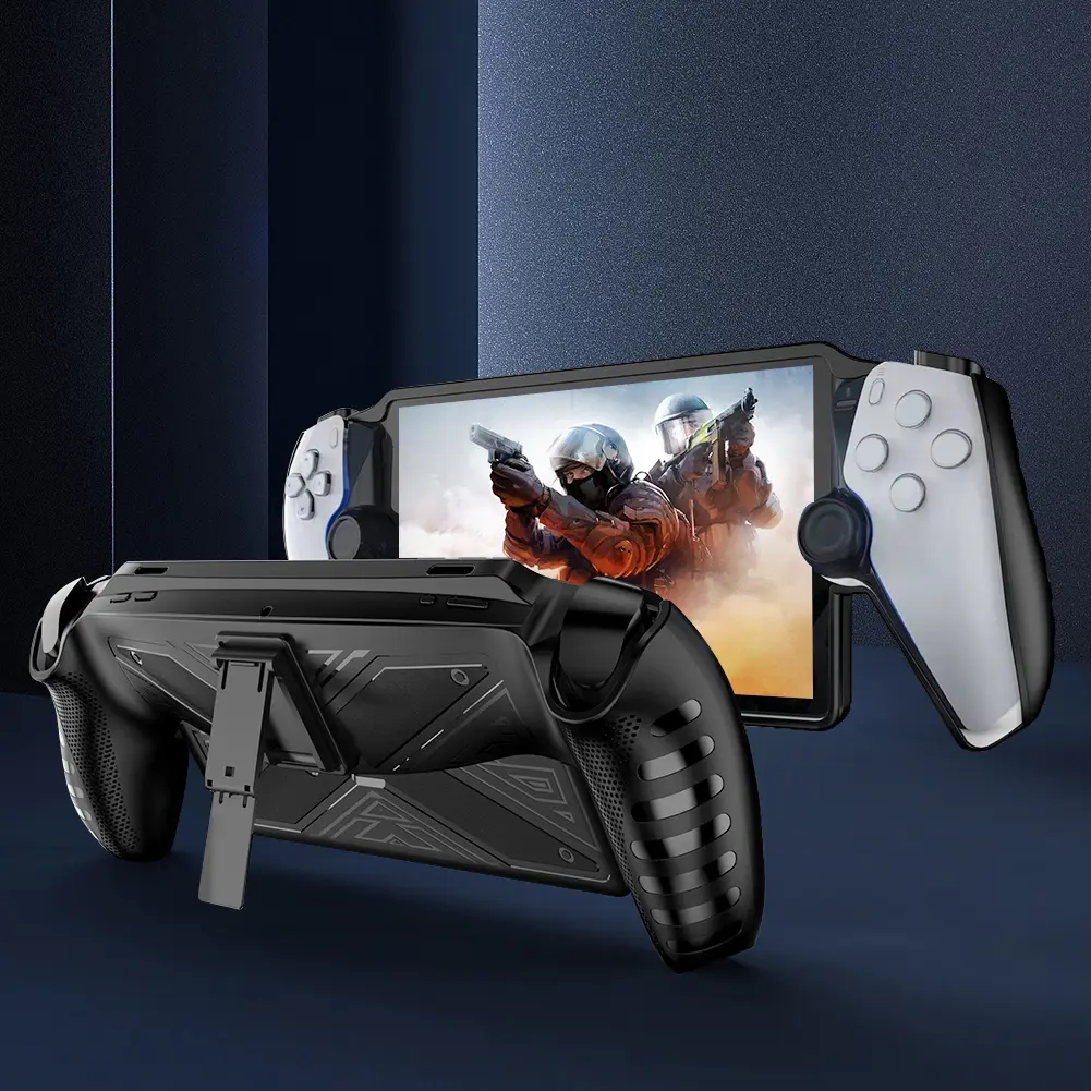 For PlayStation Portal Protective Case Cover with Stand Game Machine Grip Case Game Console Protective Cover for PS5 Portal