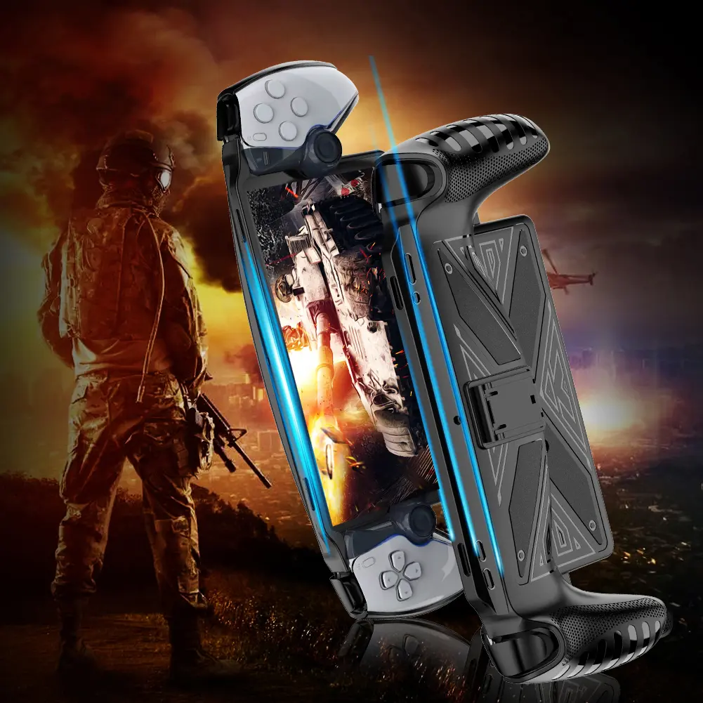 For PlayStation Portal Protective Case Cover with Stand Game Machine Grip Case Game Console Protective Cover for PS5 Portal