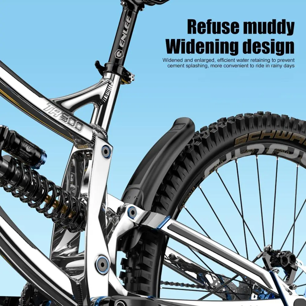 Bicycle Front Rear Fenders Universal Bicycle Front Rear Mud Guard Quick Release Bike Hard Shell Fender for 26/27.5/29inch Tires