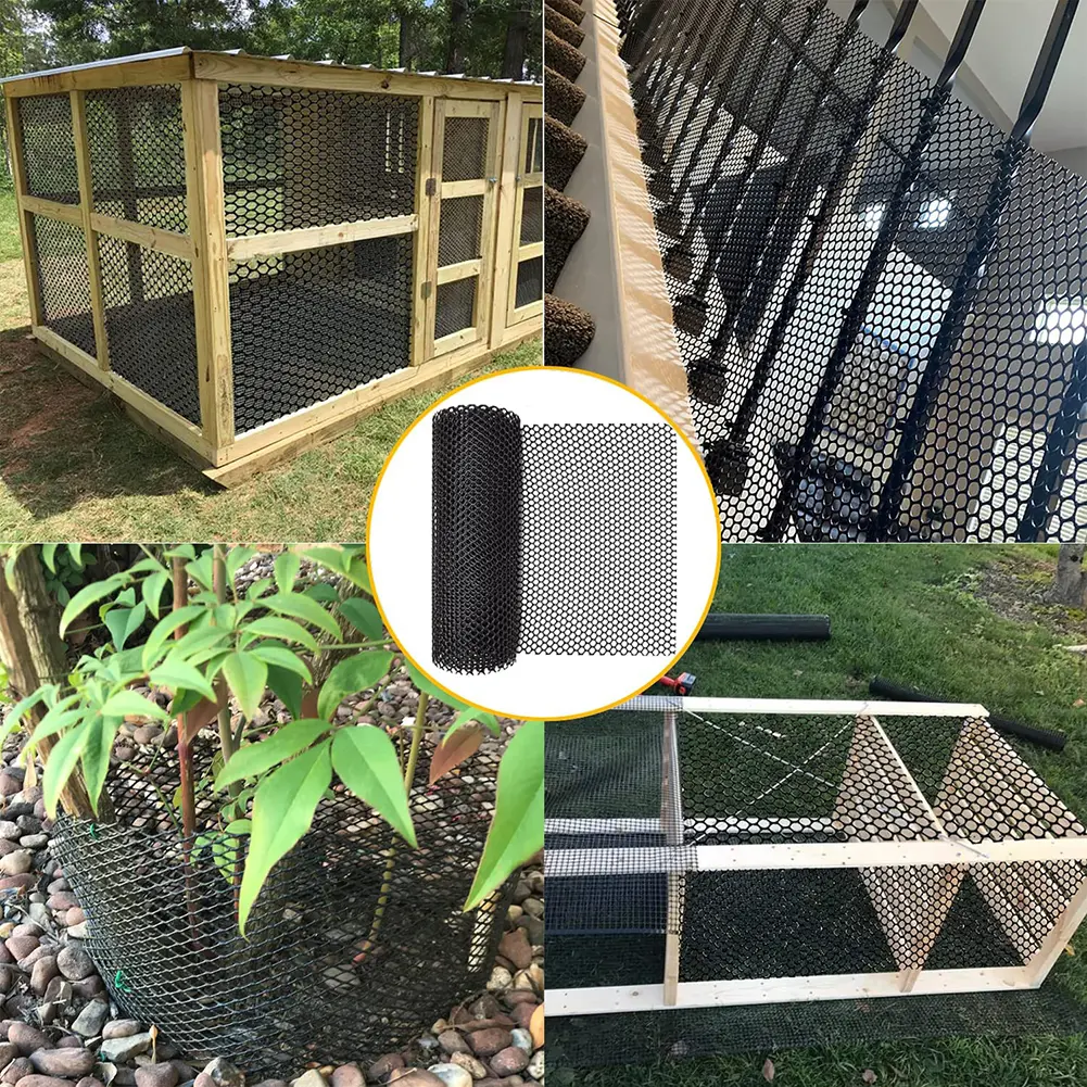 Plastic Wire Mesh Fence Chicken Wire Frame Versatile 300*40cm Animal Cage Fence for Poultry Dogs Rabbit Snake Barrier&Gardening