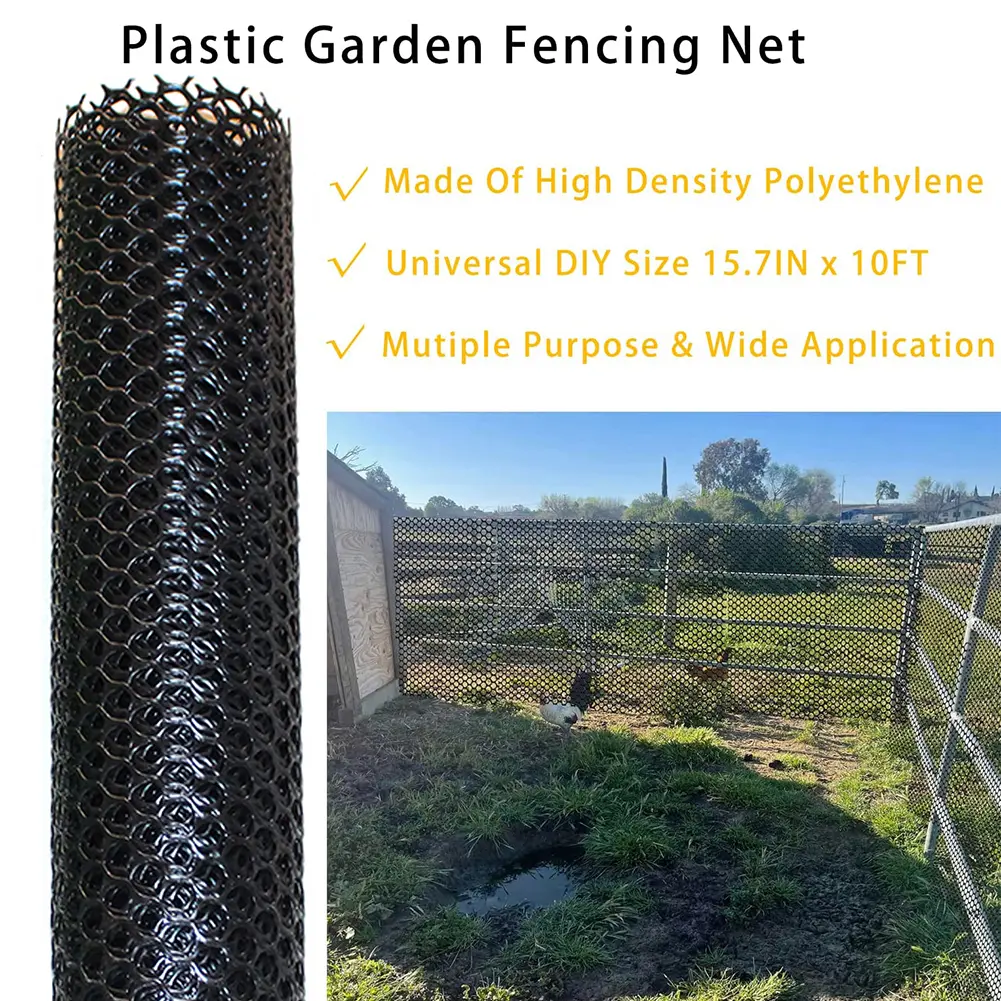 Plastic Wire Mesh Fence Chicken Wire Frame Versatile 300*40cm Animal Cage Fence for Poultry Dogs Rabbit Snake Barrier&Gardening