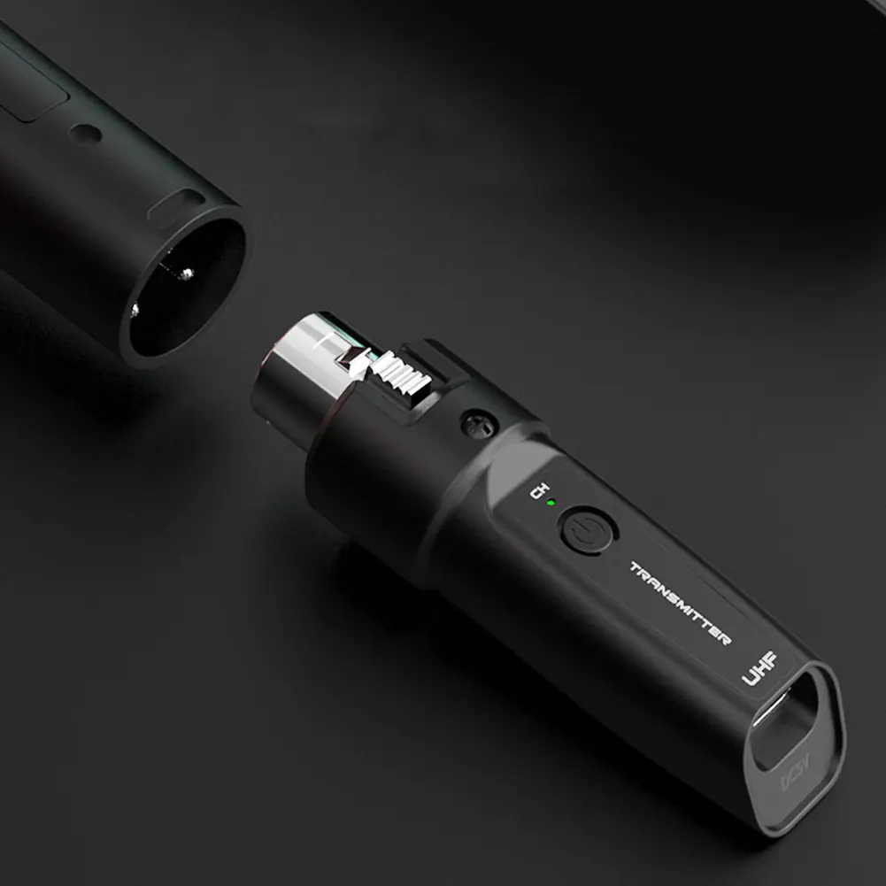 Wireless Microphone Converter XLR Transmitter and Receiver Signal Adapter for Audio Mixer Dynamic Mic Electric Guitar Bass