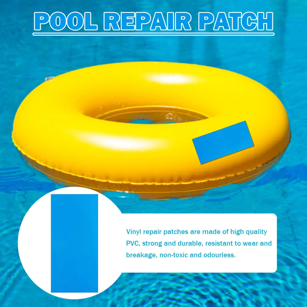 10pcs Swimming Pool Patch Multifunctional PVC Underwater Repair Patches Wear-Resistant  Croppable Household Accessories