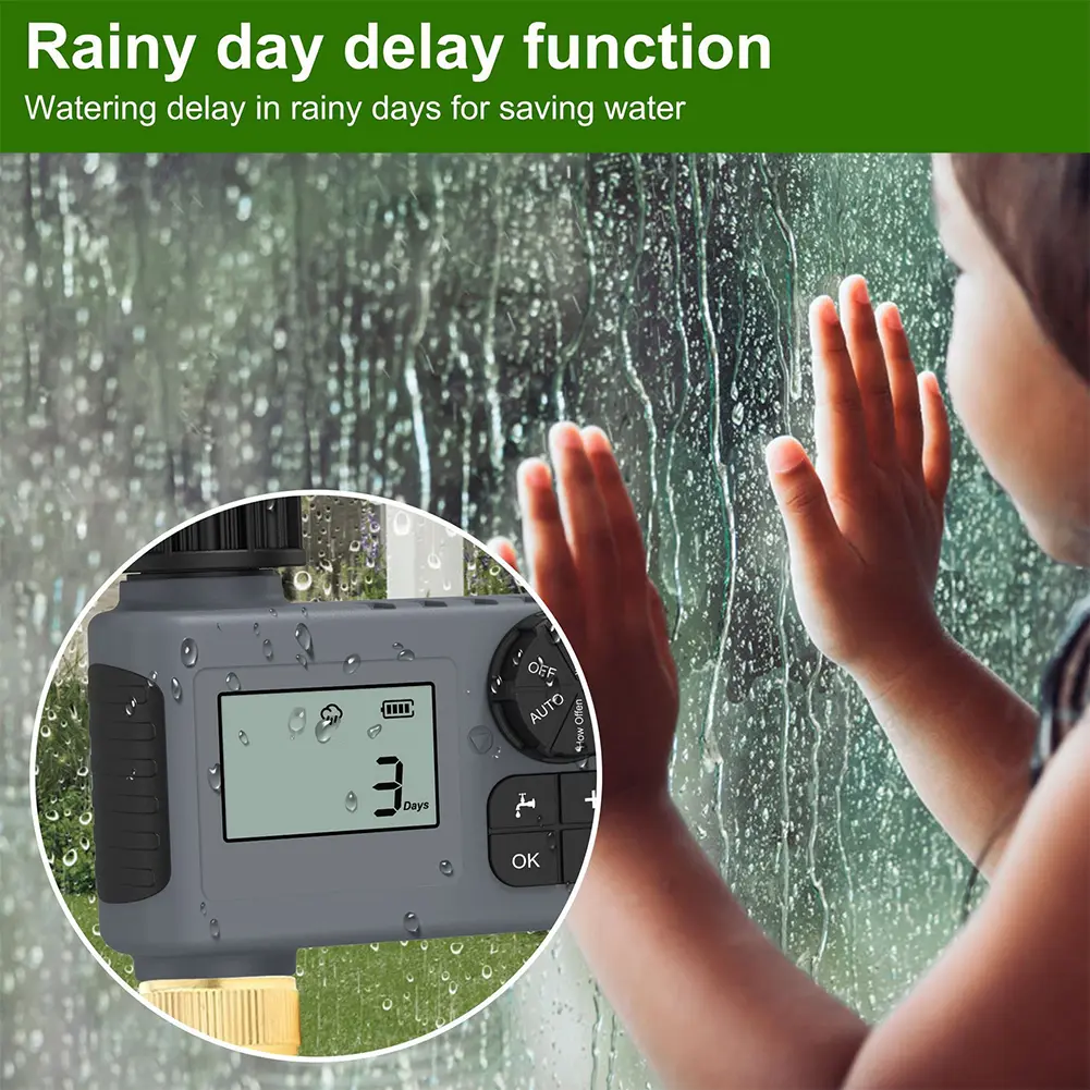 Smart Irrigation Timer Battery Powered Automatic Timed Irrigation Controller Intelligent Sprinkler Timer Greenhouse Supplies