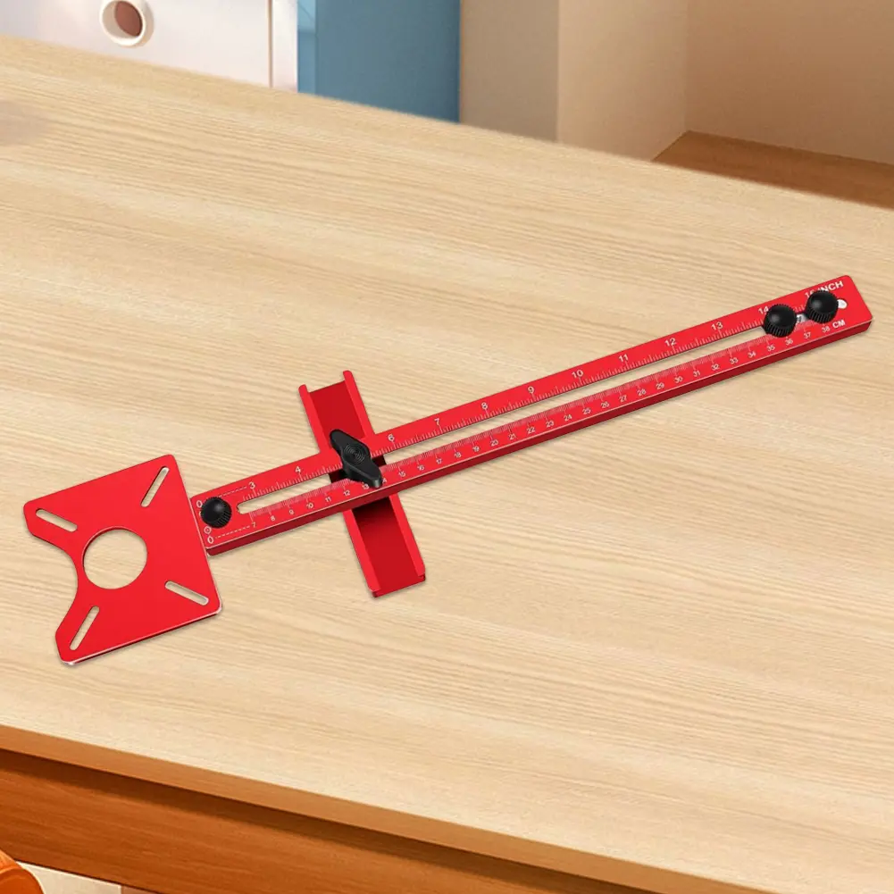 4 in 1 Router Circle Cutting Jig Aluminum Alloy Router Jig Tool Adjustable Cabinet Hardware Jig Multifunctional for Woodworking