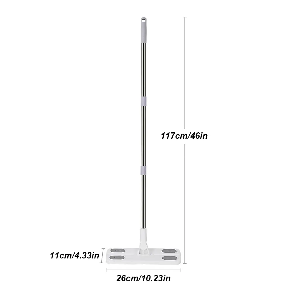 360 Degree Rotation Dry & Wet Flat Mops Cleaning Scraper Floor Cleaner Mop for Hardwood Laminate Tile Floor Cleaning