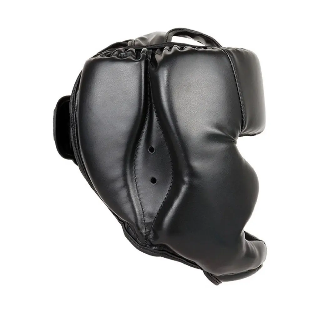 Full-Covered Thickened Boxing Headgear PU Leather Karate Muay Thai Training Head Protector Boxing Protective Gear for Adult Kids