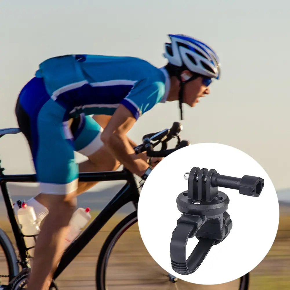 Bicycle Camera Stand Universal Bicycle Camera Mount Holder Sports Camera Bracket for Round Flat Handlebar Bicycle