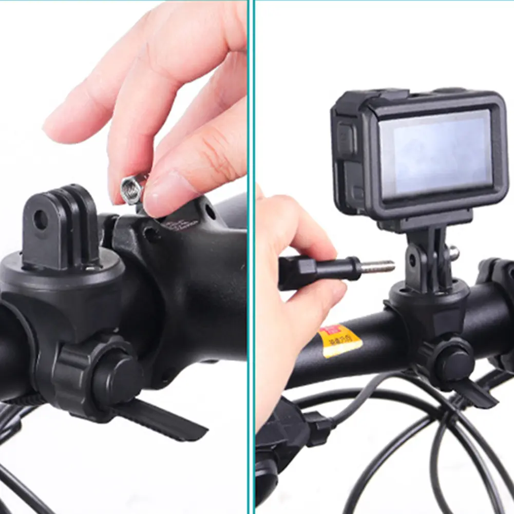 Bicycle Camera Stand Universal Bicycle Camera Mount Holder Sports Camera Bracket for Round Flat Handlebar Bicycle
