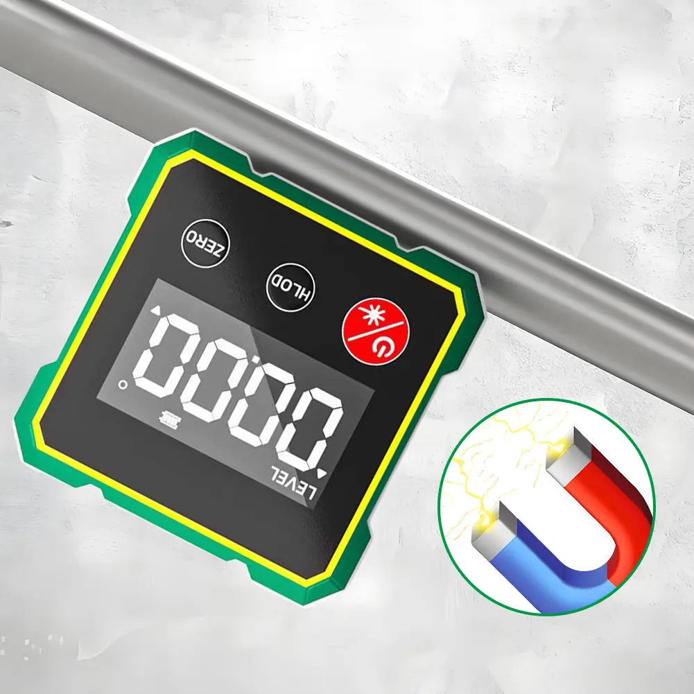 Magnetic LCD Digital Protractor Inclinometer Gauge Level Angle Measurement Tool for Miter Saw Automobile Test and Repair and Ect