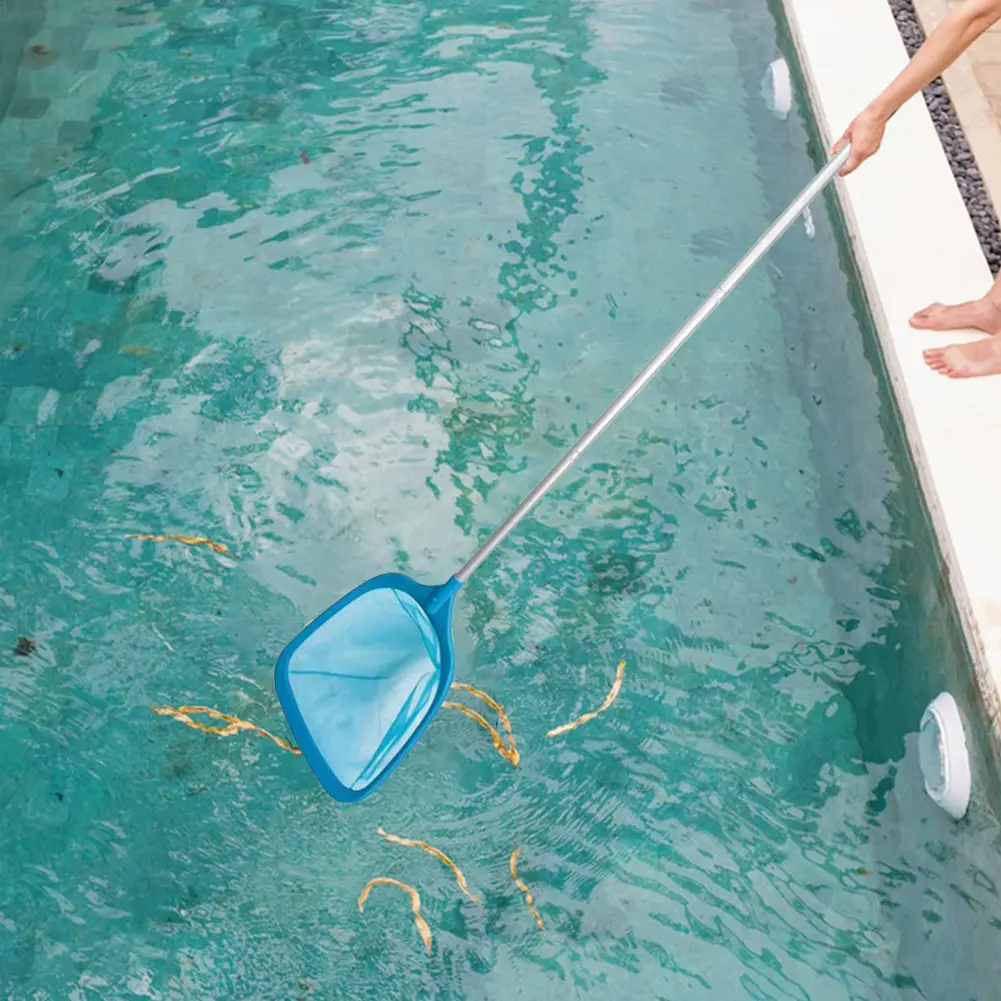 Swimming Pool Skimmer Net with Metal Pole Pool Net Skimmer Rak Pool Leaf Skimmer Pool Cleaner for Swimming Pools Spas Hot Tubs