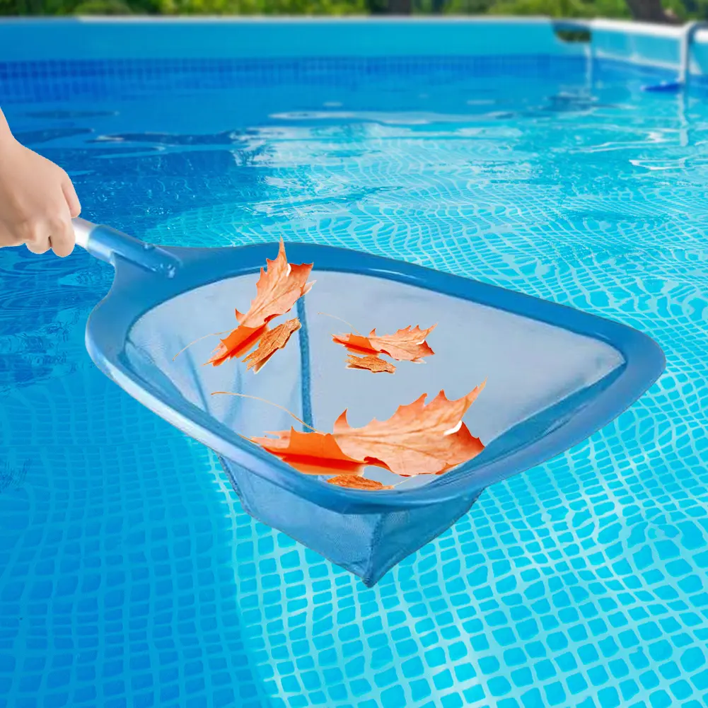 Swimming Pool Skimmer Net with Metal Pole Pool Net Skimmer Rak Pool Leaf Skimmer Pool Cleaner for Swimming Pools Spas Hot Tubs