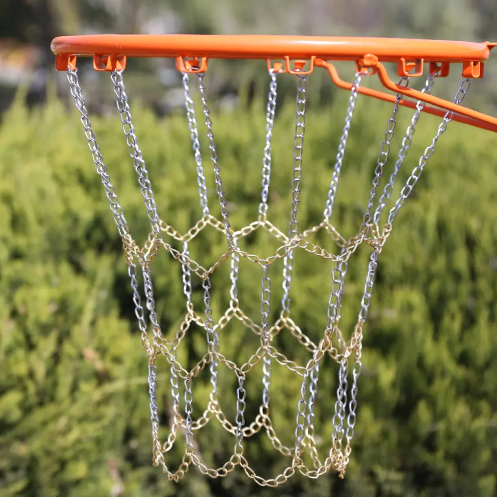 Basketball Net Rustproof Galvanized Iron  Basketball Target Net Heavy Duty Basketball Net Replacement for Basketball Hoop