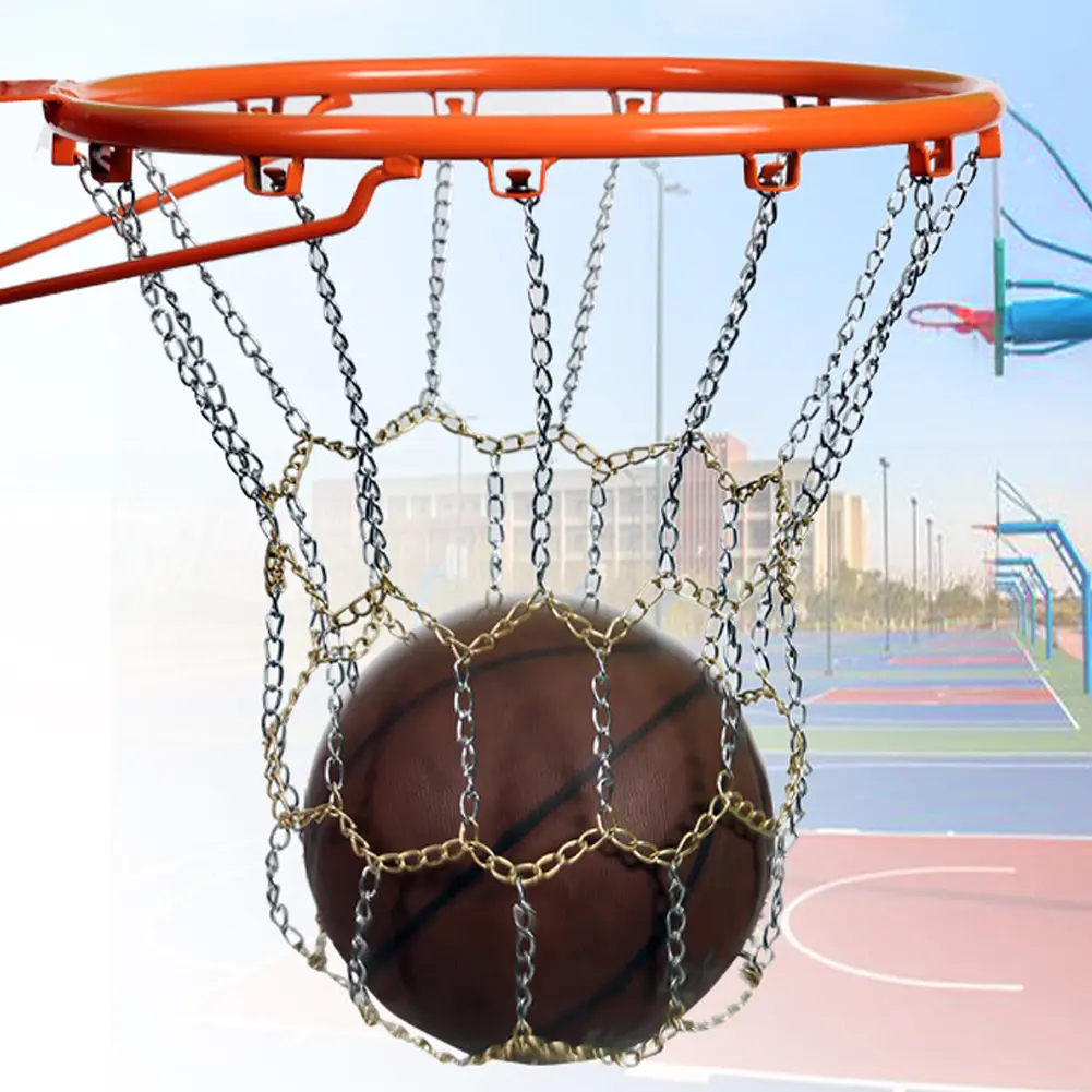 Basketball Net Rustproof Galvanized Iron  Basketball Target Net Heavy Duty Basketball Net Replacement for Basketball Hoop