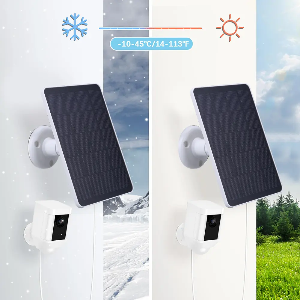 20W Solar Panel Kit with 3-meter Charging Wire Portable Solar Panel DC3.5x1.35-port IP65 Waterproof for Outdoor Security Camera