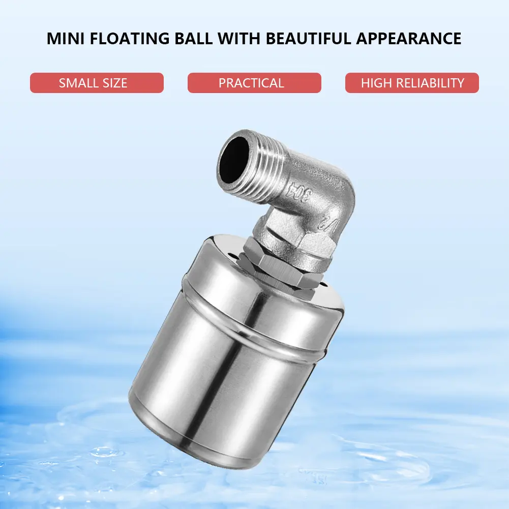 1/2 3/4 1Inch Float Ball Valve Water-Saving Water Level Float Valve Corrosion-Resistant Heat-resistant for Kitchen Stove Faucet