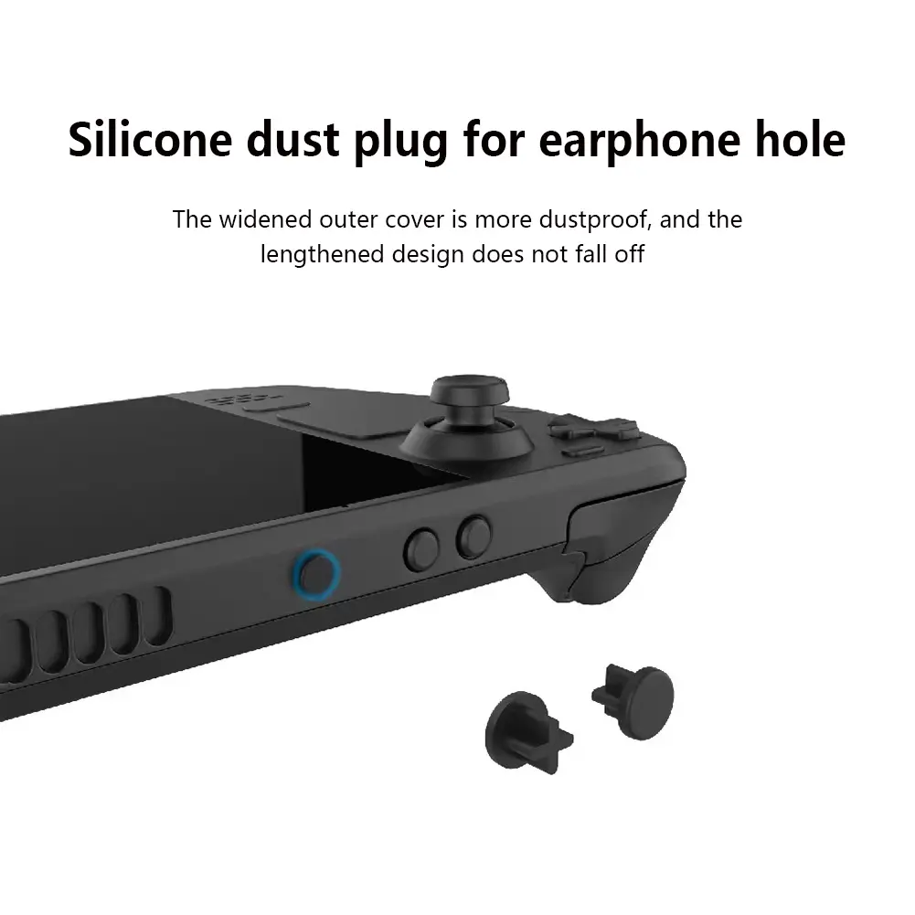 For Steam Deck Host Protection Set Dust Plug Touchpad Sticker Button Stickers Silicone Thumbstick Caps Dustproof Net
