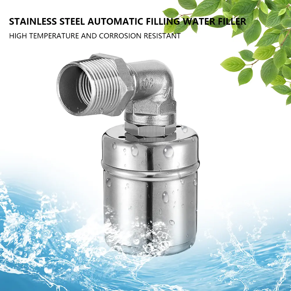 1/2 3/4 1Inch Float Ball Valve Water-Saving Water Level Float Valve Corrosion-Resistant Heat-resistant for Kitchen Stove Faucet