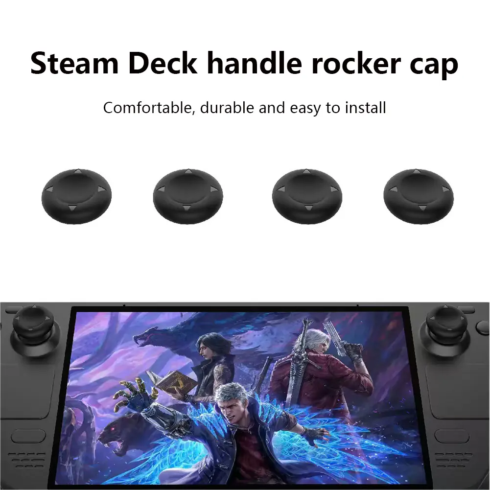 For Steam Deck Host Protection Set Dust Plug Touchpad Sticker Button Stickers Silicone Thumbstick Caps Dustproof Net