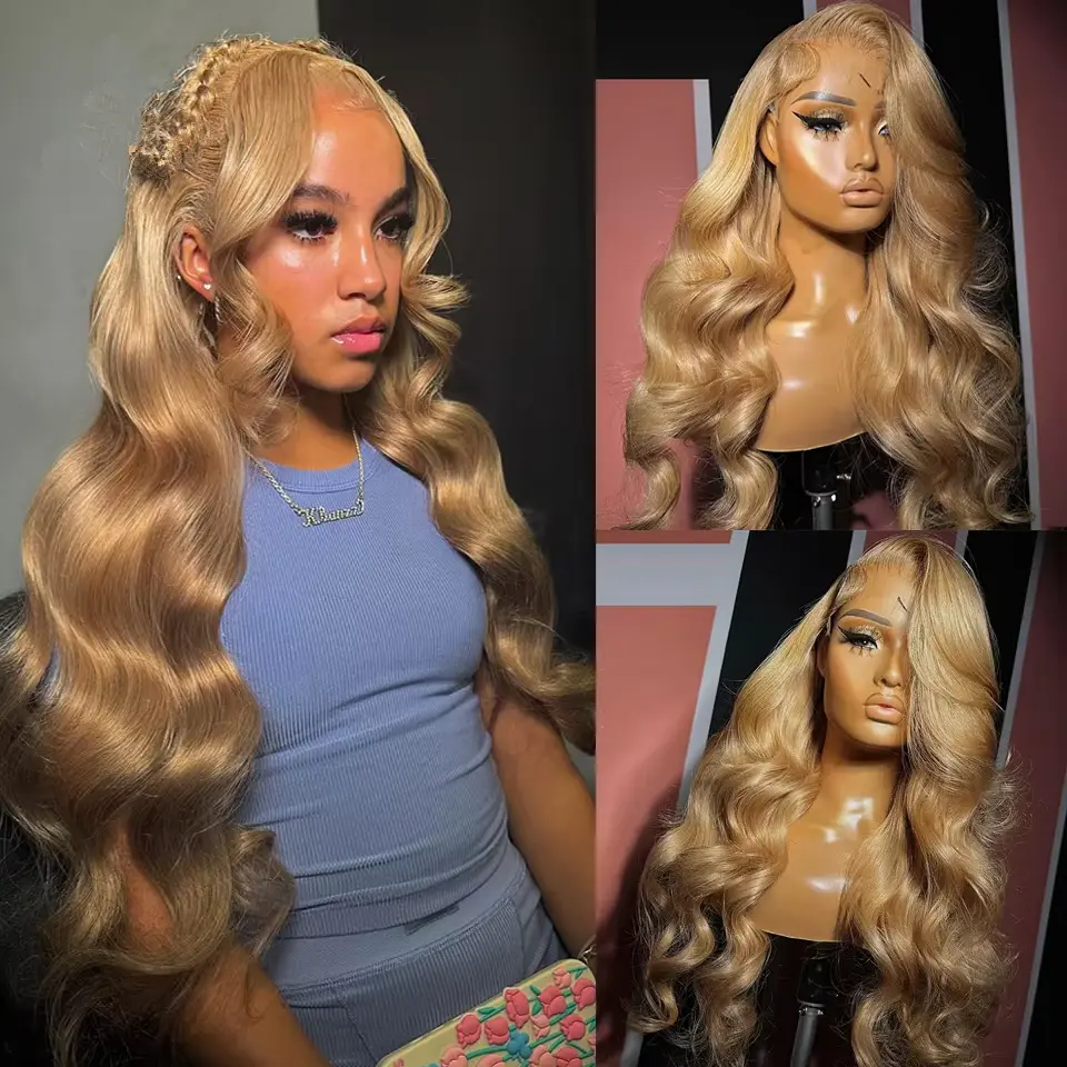 Silkwave Honey Blonde Human Hair Wig Body Wave 13X4 Lace Front Colored #27 Wigs 13X6 Lace Frontal For Women Preplucked Wig