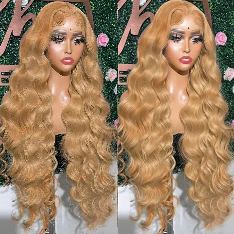 Silkwave Honey Blonde Human Hair Wig Body Wave 13X4 Lace Front Colored #27 Wigs 13X6 Lace Frontal For Women Preplucked Wig