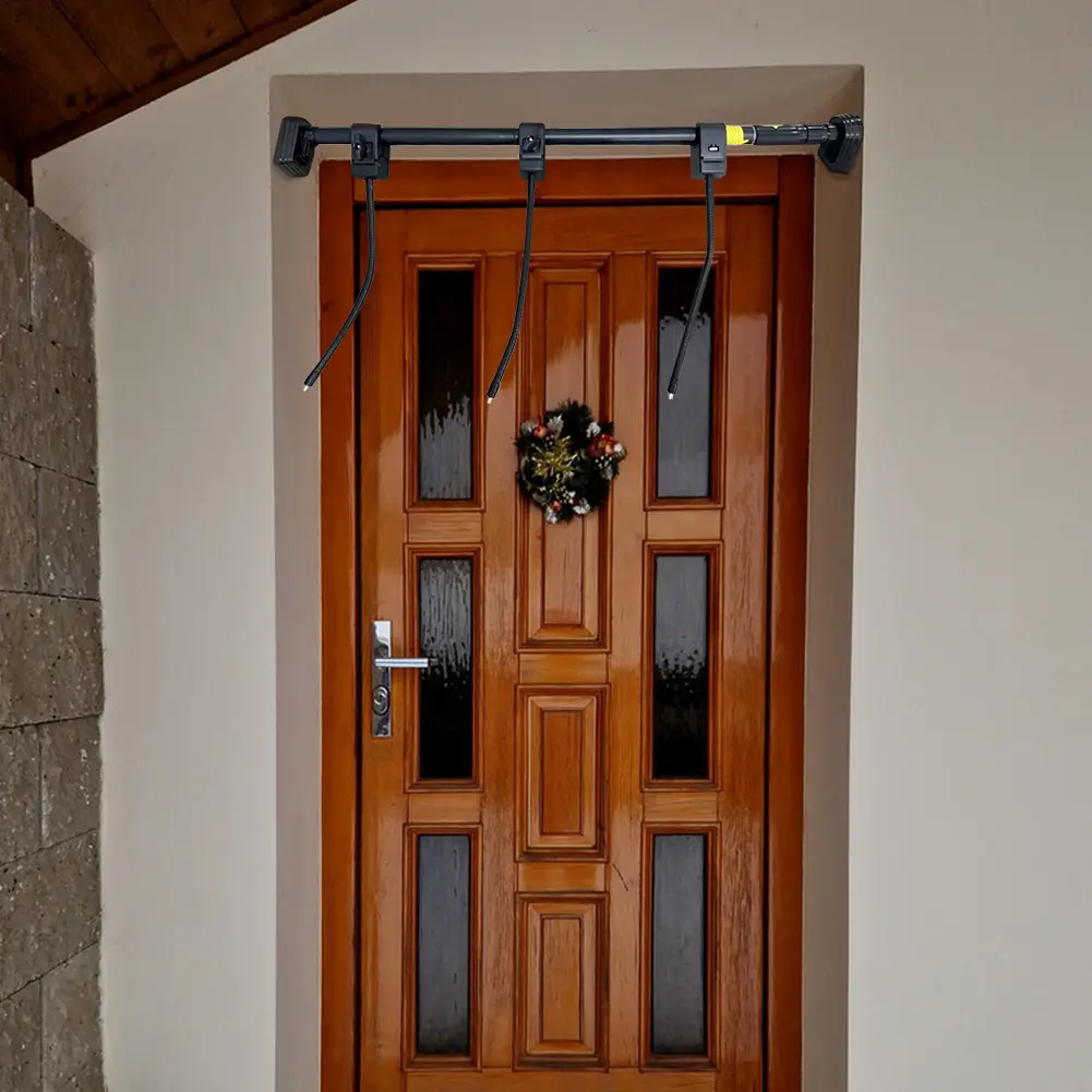 Front Door Garland Hanger Removable Christmas Ornaments Hanger No Nails Or Screws Telescopic Hanging Rod for Christmas Decor