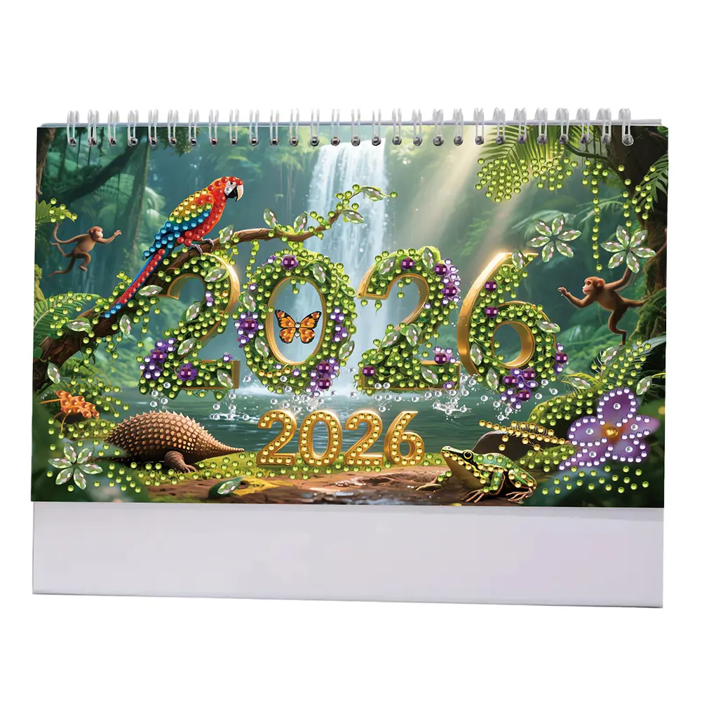 5D/DIY Calendar Diamond Painting Calendar Kit Diamond Art Paper Desk Calendar Diamond Decorations Calendar for Home Office Decor
