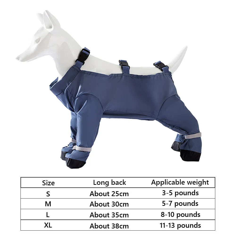 Dirty-Proof Dog Suspender Boots with Suspender Anti-Slip Adjustable Straps Pets Dustproof Pants for Small To Medium Dogs
