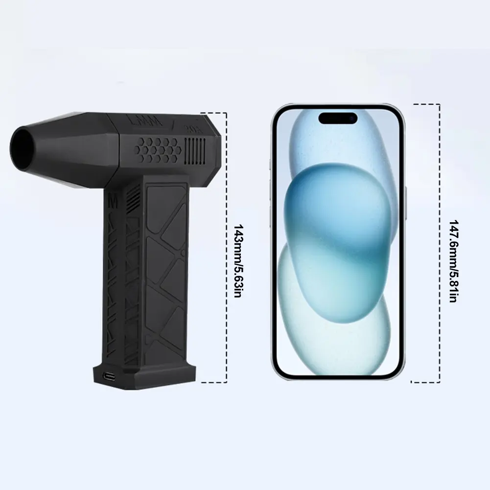 Portable Turbo Fan 130000RPM Mini Turbo Jet Fan Turbo Violent Fan Brushless Motor High Speed Duct Fan for PC Keyboard Camera