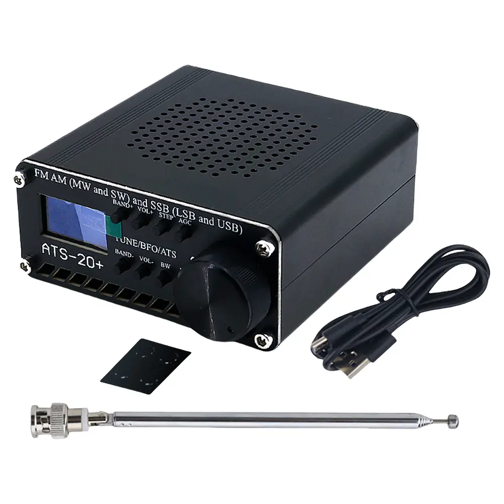 Professional ATS-20+ Receiver Lightweight Portable Radio Receiver OLED Screen FM AM MW SW LSB Receiver for Travel Camping Hiking