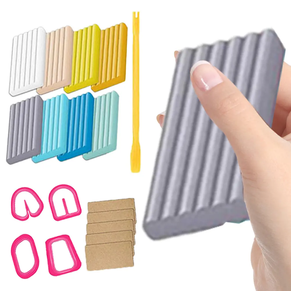 24 Colors Polymer Clay Modeling Clay Non-Toxic Modeling Baking Clay Starter Kit with Sculpting Tools for Artists Beginners