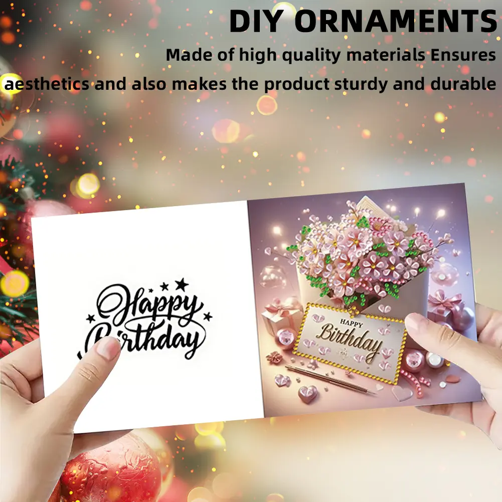 6pcs DIY Diamond Painting Greeting Card Set Diamond Art Greeting Cards Diamond Art Handmade Cards for Festivals and Celebrations