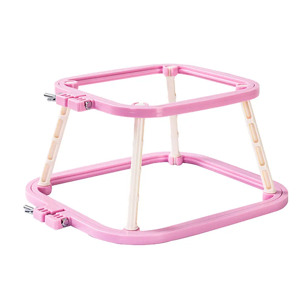Cross Stitch Rack Multifunctional Plastic Cross-Stitch Hoop Removable 2 Tier Square Embroidery Hoop for Embroidery Silk-Painting
