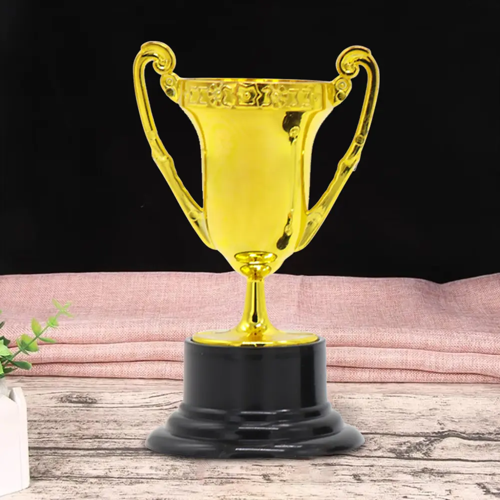 Gold Award Trophy Cups for Kids Plastic Golden Award Trophy Cup for Party Favors Rewards Props Sports Competitions